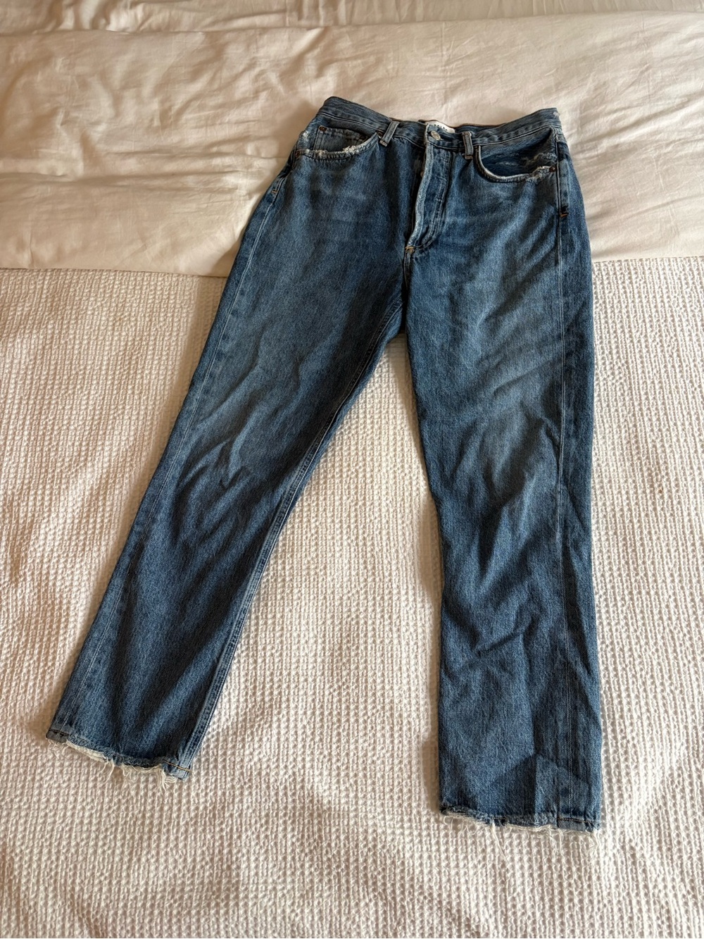 Agolde Riley High Rise Straight Crop Jeans - size 27
